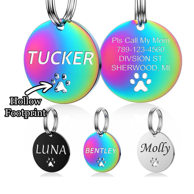 Imagen de Etiqueta personalizada para mascotas con múltiples formas y colores | Personalizada con número de teléfono | El mejor regalo para los amantes de las mascotas