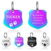 Imagen de Etiqueta personalizada para mascotas con múltiples formas y colores | Personalizada con número de teléfono | El mejor regalo para los amantes de las mascotas