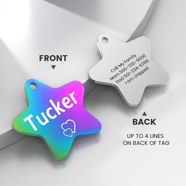 Imagen de Etiqueta personalizada para mascotas con múltiples formas y colores | Personalizada con número de teléfono | El mejor regalo para los amantes de las mascotas