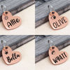 Picture of Personalized Cat And Dog Name Tag With Phone Number | Engraved Heart Name Tag