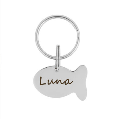 Picture of Personalized Fish Shaped Name Tag for Pets With Telephone Number