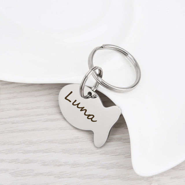 Picture of Personalized Fish Shaped Name Tag for Pets With Telephone Number