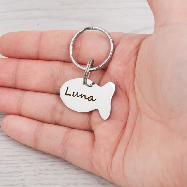 Picture of Personalized Fish Shaped Name Tag for Pets With Telephone Number