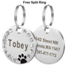 Picture of Personalized Paw Name Tag For Pets | Custom Pet Name Tag With Telephone Number