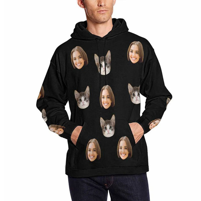 Picture of Personalized Face Hoodie - Personalized Unisex Long Sleeve Family Hoodie