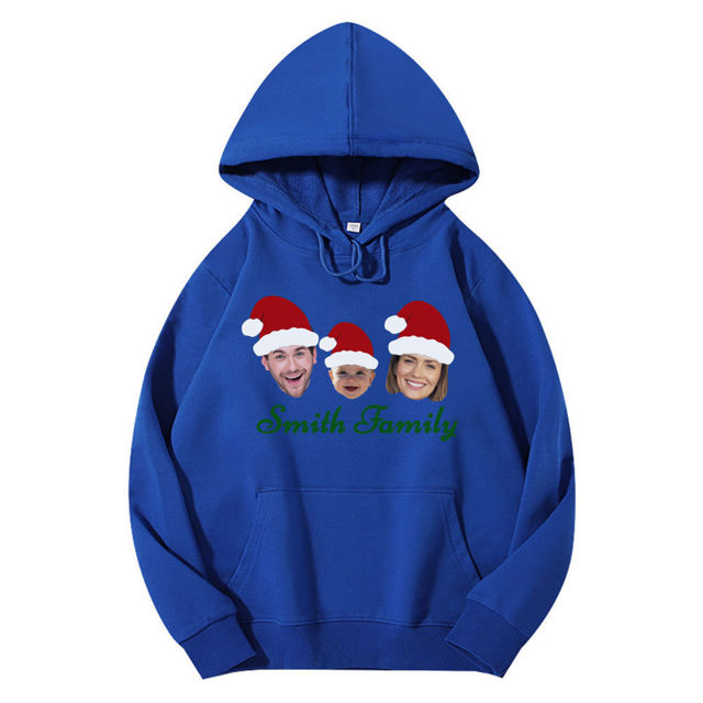 Picture of Personalized Christmas Face Hoodie - Personalized Unisex Long Sleeve Family Hoodie