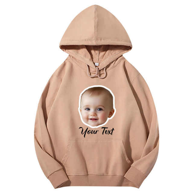 Picture of Personalized Unisex Face Hoodie - Personalized Unisex Long Sleeve Sweatshirt - Valentines Gift