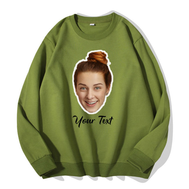 Picture of Personalized Unisex Face Hoodie - Personalized Unisex Long Sleeve Sweatshirt - Valentines Gift