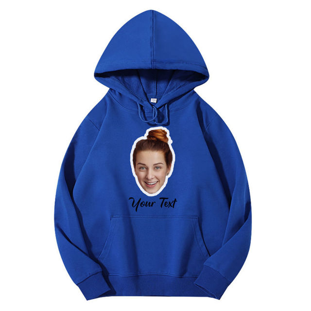 Picture of Personalized Unisex Face Hoodie - Personalized Unisex Long Sleeve Sweatshirt - Valentines Gift