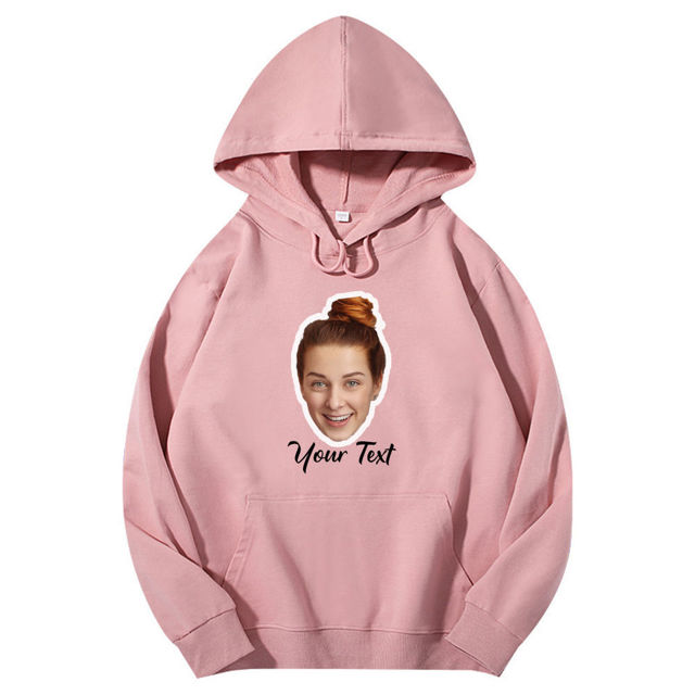 Picture of Personalized Unisex Face Hoodie - Personalized Unisex Long Sleeve Sweatshirt - Valentines Gift