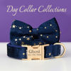 Imagen de Collar de perro personalizado - Collar de terciopelo de varios colores personalizado - Etiqueta con nombre de mascota grabada con hebilla de metal - Los mejores regalos para cachorros para bodas y Navidad
