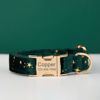 Imagen de Collar de perro personalizado - Collar de terciopelo de varios colores personalizado - Etiqueta con nombre de mascota grabada con hebilla de metal - Los mejores regalos para cachorros para bodas y Navidad