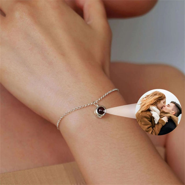 Picture of Custom Photo Projection Bracelet - Custom Pendant Bracelet - Best Gifts for Girls and Women