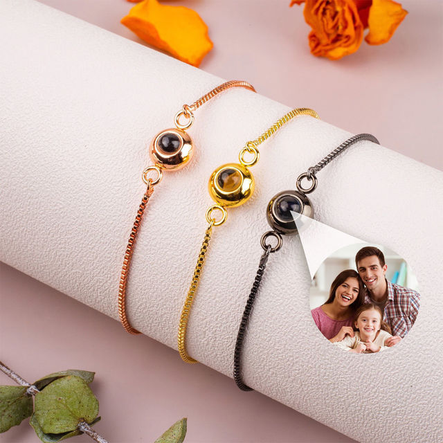 Picture of Personalized Projection Photo Bracelet - Custom Photo Minimalist Bracelet - Memorial Personalized Photo Bracelet - Couple Bracelet - Gift for Her - Mothday's Day Gifts