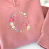 Picture of Personalized Embroidered Sweatshirt - Custom Embroidered Floral Text Sweatshirt