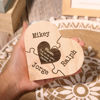 Picture of Custom Wooden Name Candle holder - Personalized Heart Shape Candle holder - Best Gifts for Family