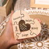 Picture of Custom Wooden Name Candle holder - Personalized Heart Shape Candle holder - Best Gifts for Family