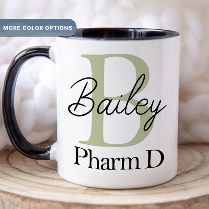 Picture of Personzlized Name Cofee Mug - Custom Mug with Letter and Name -Personalized Initial Name Mugs - Gifts for Lawyers & Nursing Student Graduation