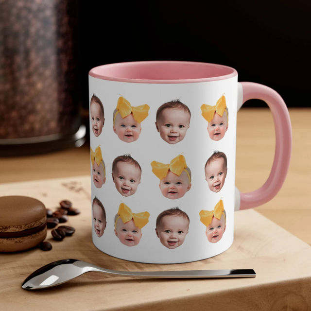 Picture of Custom Photo Face Mugs - Personalized Photo Coffee Cup - Christmas Gifts for Family