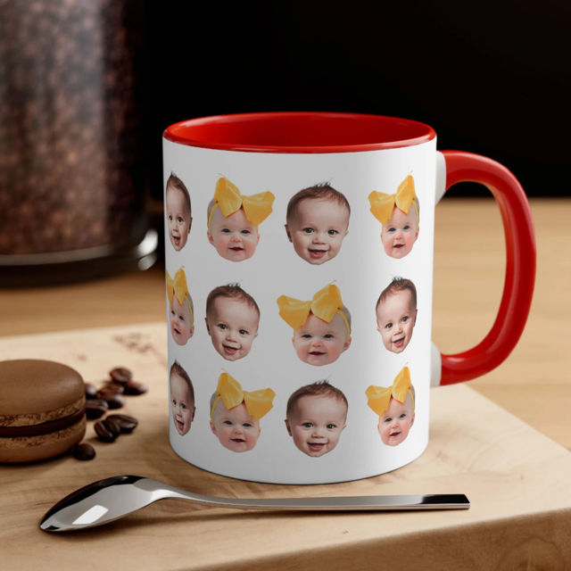 Picture of Custom Photo Face Mugs - Personalized Photo Coffee Cup - Christmas Gifts for Family