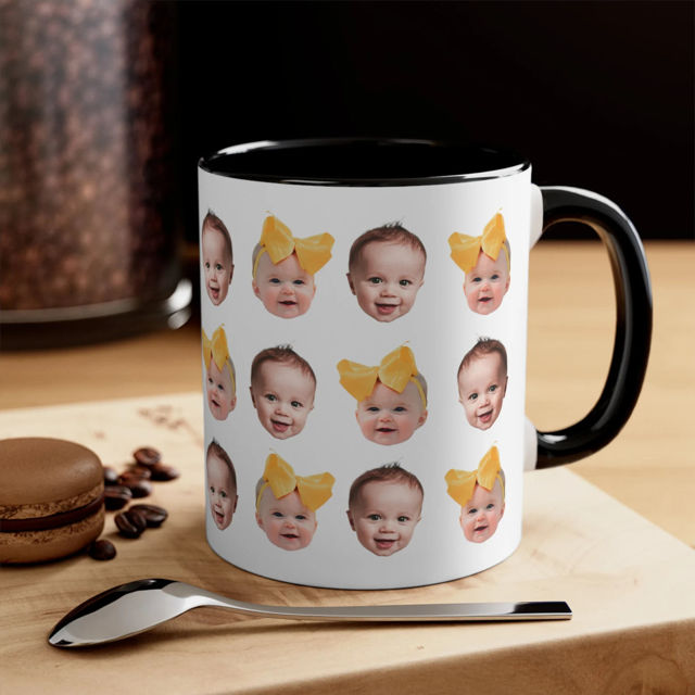 Picture of Custom Photo Face Mugs - Personalized Photo Coffee Cup - Christmas Gifts for Family