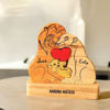 Picture of Personalized UV Color Printing Wooden Lion Family Puzzle - Custom Family Name Puzzle - Gift for Dad and Mum - Unique Home Decor Gifts