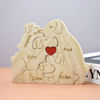 Picture of Personalized Wooden Dog Family Puzzle - Custom Family Name Puzzle - Gift for Dad and Mum - Unique Home Decor Gift for Dog Lover