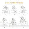 Picture of Personalized Wooden Lion Family Puzzle - Custom Family Name Puzzle - Gift for Dad and Mum - Unique Home Decor Gift for Family