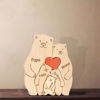 Picture of Personalized Wooden Bear Family Puzzle with Names - Cute Family Wooden Carved Puzzle - Best Family Keepsake Gifts