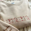 Picture of Personalized Embroidered Sweatshirts - Custom Embroidered Colorful Floral Text Sweatshirts