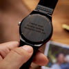 Picture of Custom Engraved Bamboo Wood Photo Watch - Engraved On the Back
