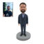 Picture of Custom Bobbleheads:  Black Suit Business Man| Personalized Bobbleheads for the Special Someone as a Unique Gift Idea｜Best Gift Idea for Birthday, Christmas, Thanksgiving etc.