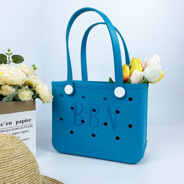 Picture of Personalized Beach Bags - Personalized Name Waterproof Beach Bags - Custom Colored Name Hole Bags