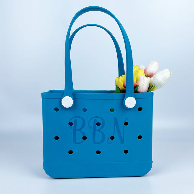 Picture of Personalized Beach Bags - Personalized Name Waterproof Beach Bags - Custom Colored Name Hole Bags
