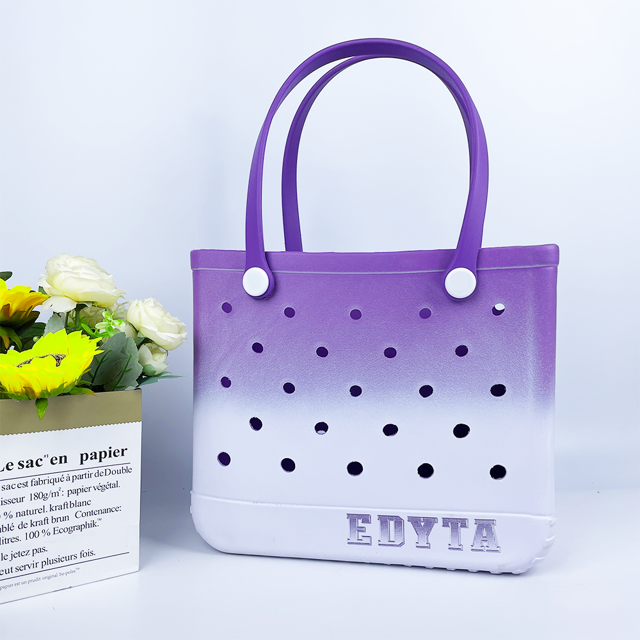 Picture of Custom Color Gradient Beach Bag - Personalized Waterproof Beach Bag - Custom Laser Name Hole Bags