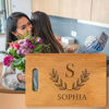 Picture of Personalized Cutting Board with Capital Letter and Name - Best Personalized Gifts for Family and Friends