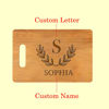 Picture of Personalized Cutting Board with Capital Letter and Name - Best Personalized Gifts for Family and Friends