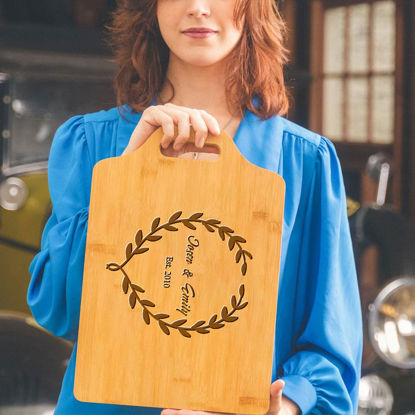 Picture of Personalized Couple Names Cutting Board - Personalized Cutting Board for Girlfriends and Boyfriends - Best Anniversary Gifts