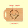 Picture of Personalized Couple Names Cutting Board - Personalized Cutting Board for Girlfriends and Boyfriends - Best Anniversary Gifts