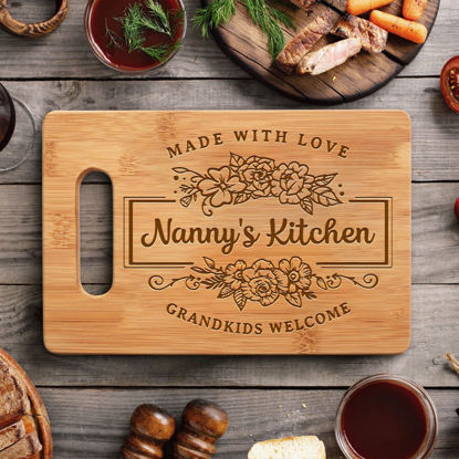 Picture of Personalized Cutting Board for Grandma - Mama's Kitchen Gifts from Daughters - Best Mother's Day and Christmas Gifts