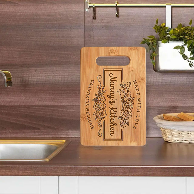 Picture of Personalized Cutting Board for Grandma - Mama's Kitchen Gifts from Daughters - Best Mother's Day and Christmas Gifts