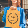 Picture of Personalized Cutting Board with Capital Letter and Name - Best Personalized Gifts for Women and Man