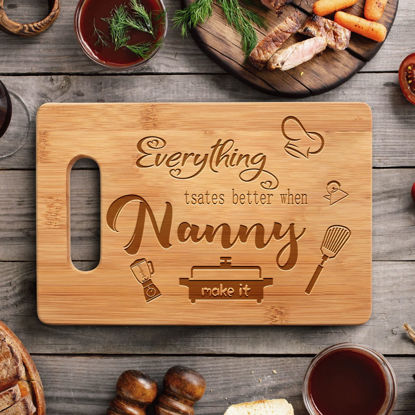 Picture of Personalized Cutting Board with Name - Custom Mama's Kitchen Gifts from Daughters - Best Mother's Day Gifts