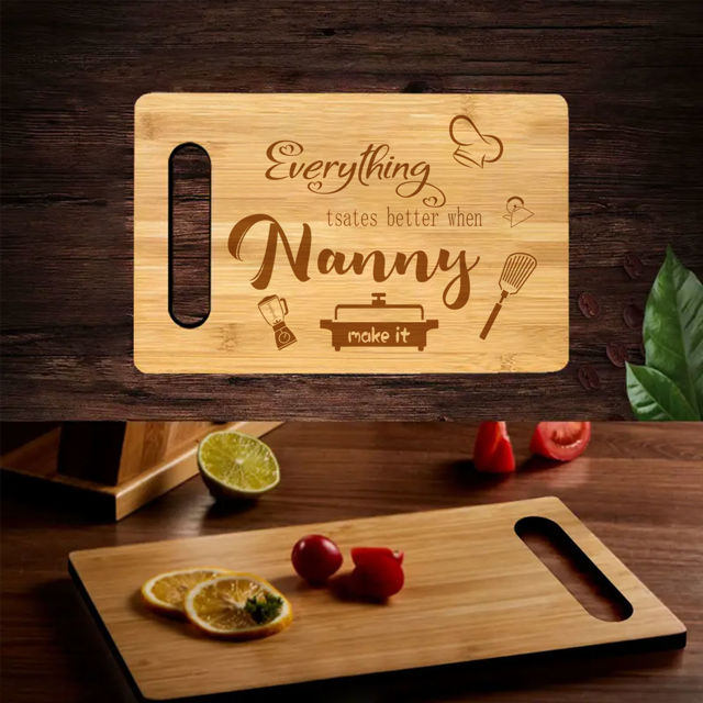Picture of Personalized Cutting Board with Name - Custom Mama's Kitchen Gifts from Daughters - Best Mother's Day Gifts