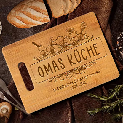 Picture of Personalized Cutting Board with Name and Text - Custom Mama's Kitchen Gifts from Daughters - Best Mother's Day Gifts for Mum and Grandma