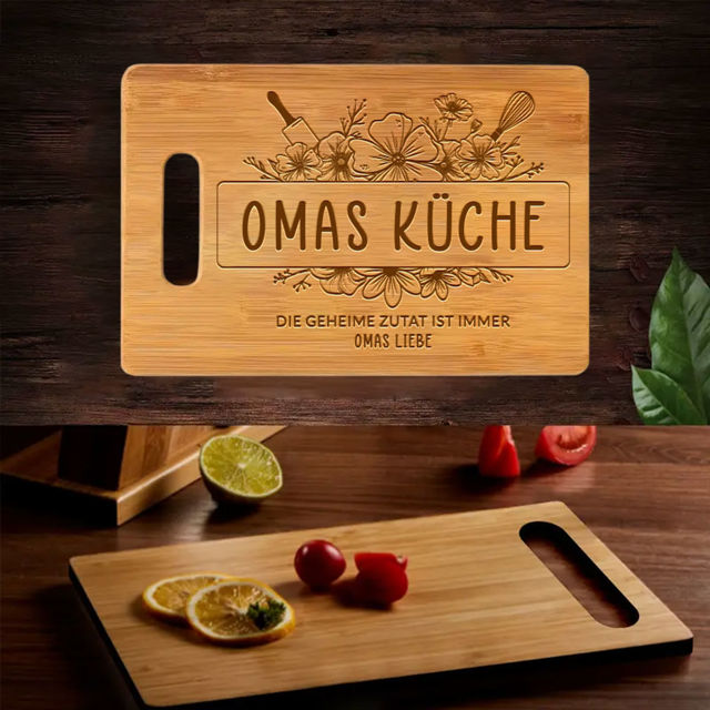 Picture of Personalized Cutting Board with Name and Text - Custom Mama's Kitchen Gifts from Daughters - Best Mother's Day Gifts for Mum and Grandma