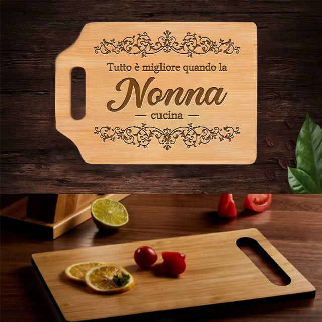 Picture of Personalized Name Cutting Board - Custom Everything is Better Cutting Board - Best Mother's Day, Birthday Gift for Mum,Grandma and Women
