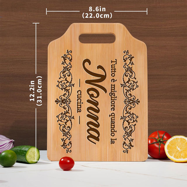 Picture of Personalized Name Cutting Board - Custom Everything is Better Cutting Board - Best Mother's Day, Birthday Gift for Mum,Grandma and Women