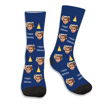 Picture of Personalized Birthday Socks, Birthday Gift For Men and Women, Personalized  Faces Socks