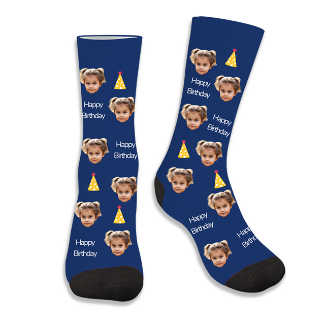 Picture of Personalized Birthday Socks, Birthday Gift For Men and Women, Personalized  Faces Socks